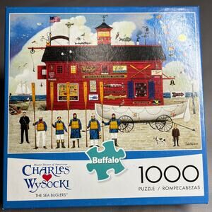 Charles Wysocki "The Sea Buglers" 1,000 Piece Puzzle Buffalo Egg Farm Americana